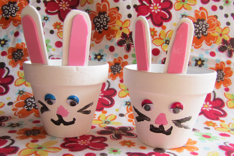 Clay Pot Bunny Craft - Evolving Motherhood
