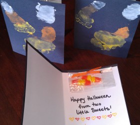 candy corn footprint craft