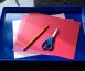 Making cute homemade handprint Valentine's Day cards.