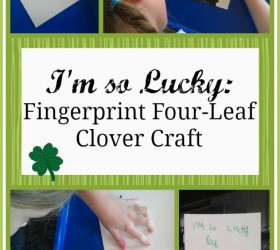 Adorable St Patrick's Day fingerprint card craft