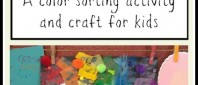Color sorting activity and craft. Rainbows are perfect for spring and St. Patrick's Day!