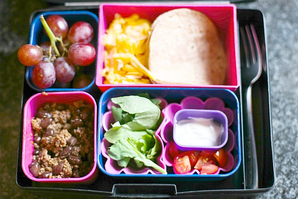 Taco Salad Bento Lunch for Kids