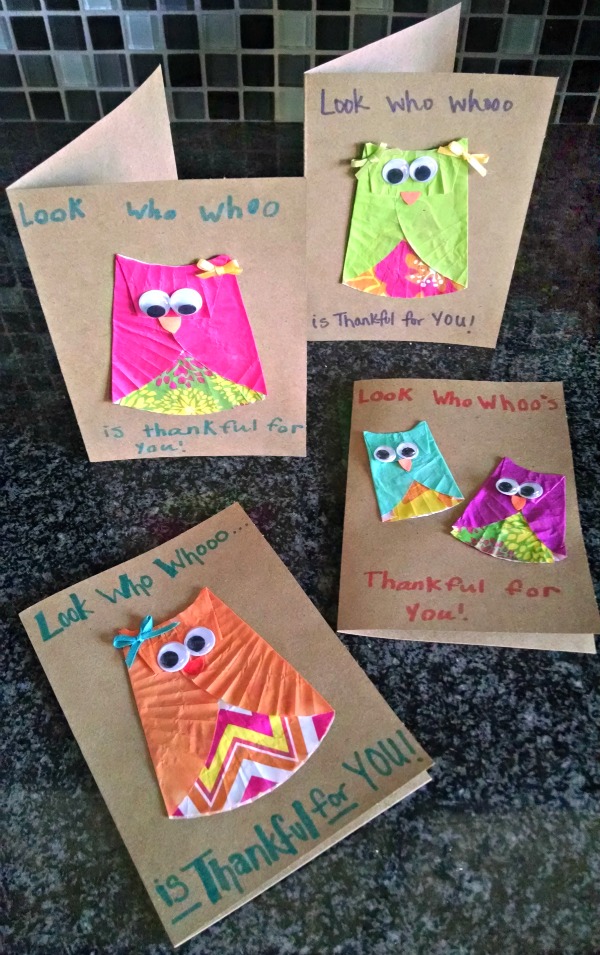 Who is thankful for you Owl cards