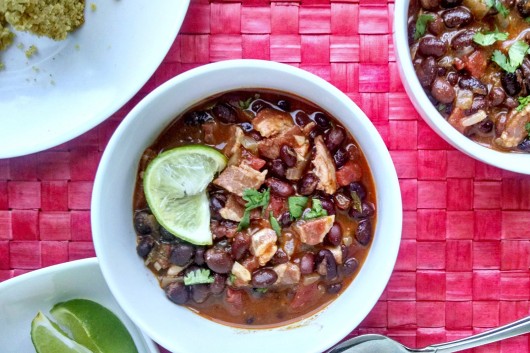 This recipe is perfection in a bowl. Black Bean Soup with bacon. Yum! // evolvingmotherhood.com