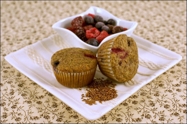 Mixed Berry Flax Muffin recipe