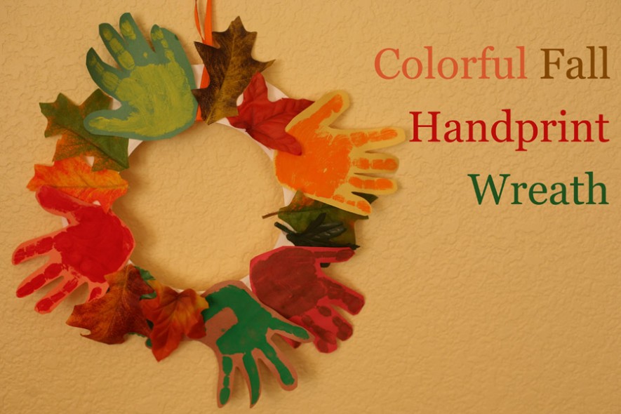 Fall Handprint Wreath - Evolving Motherhood