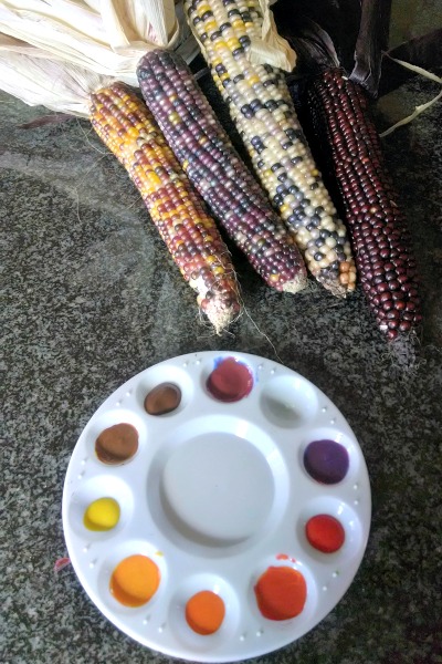 Fall indian corn painting craft for kids
