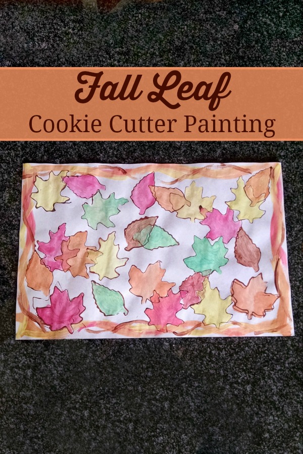 Fall Leaf Cookie Cutter Painting
