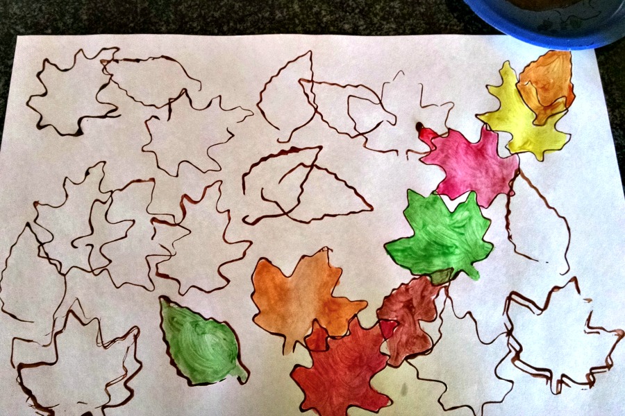fall leaf printing activity