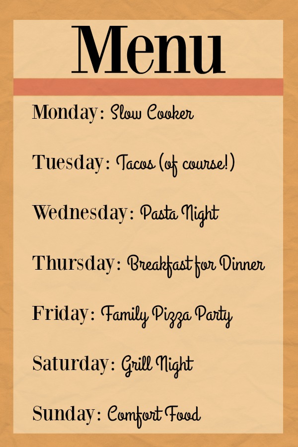 The best, most simple way to make menu planning a breeze