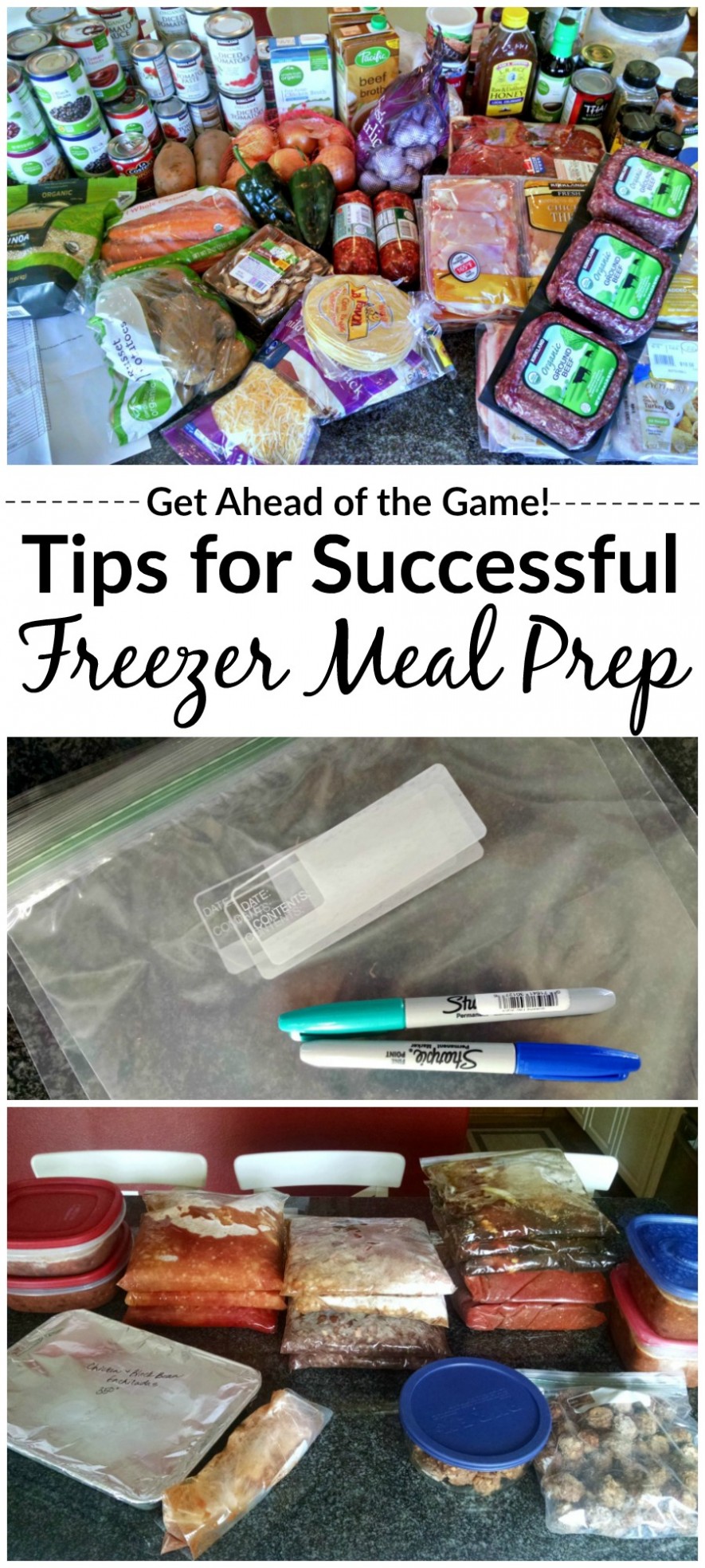 Great tips for successful freezer meal prep sessions!