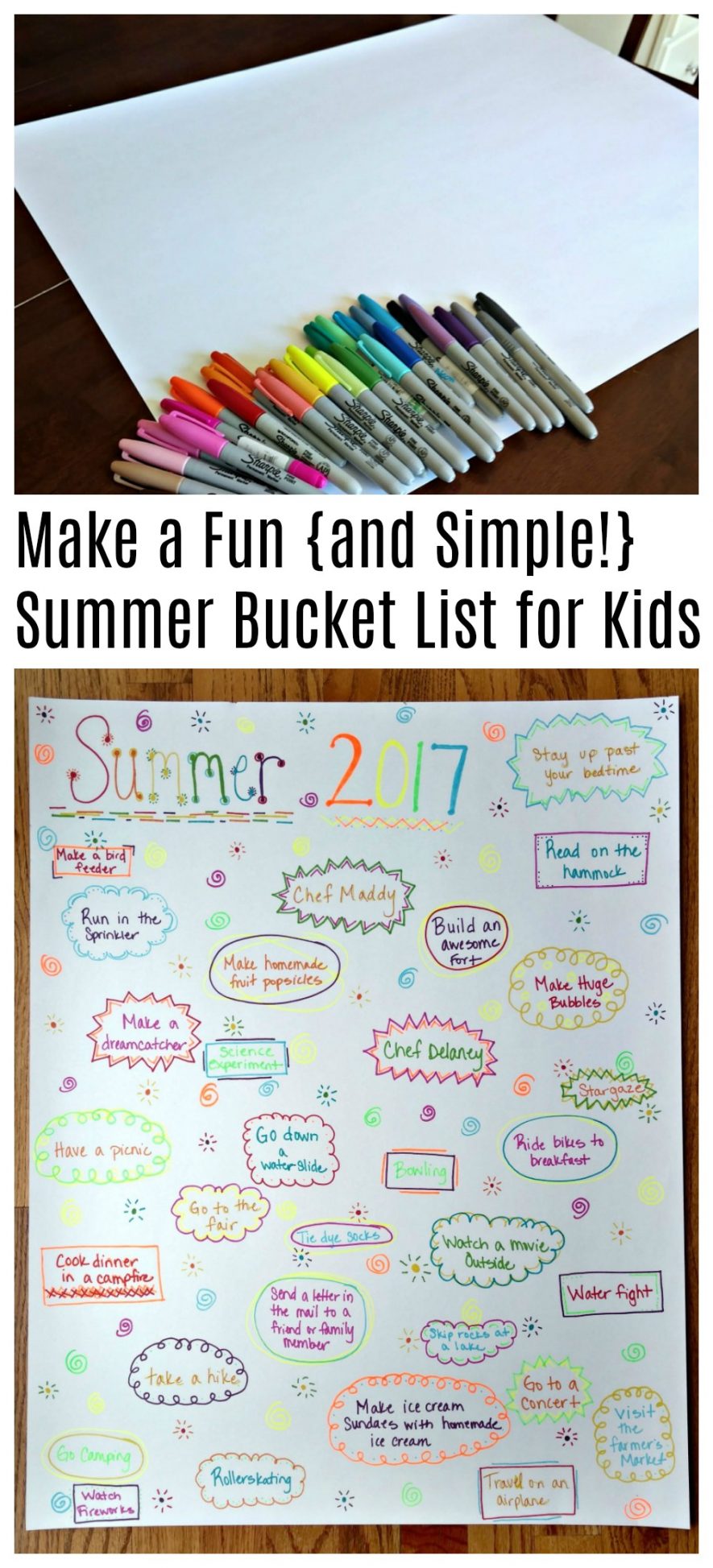 Tips for making a summer bucket list for kids